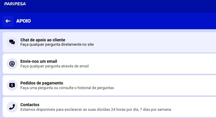 Suporte e Apoio ao Cliente
