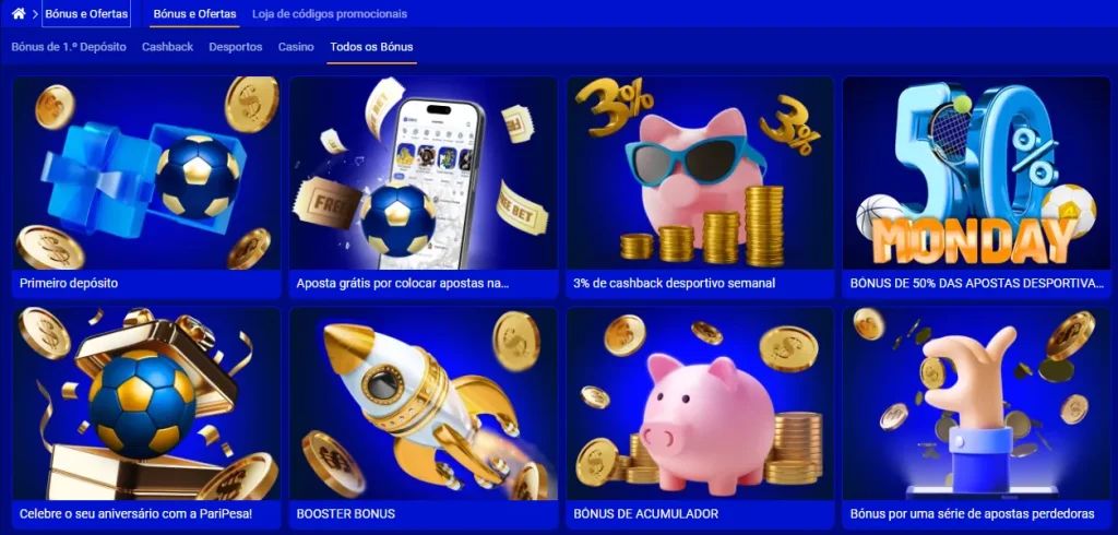 Bónus Paripesa e Promoções Ativas