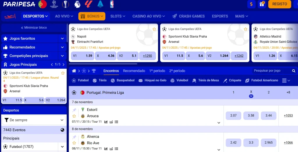 Apostas Desportivas na Paripesa